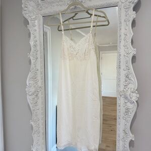 Vintage Lace-Trim Slip Dress